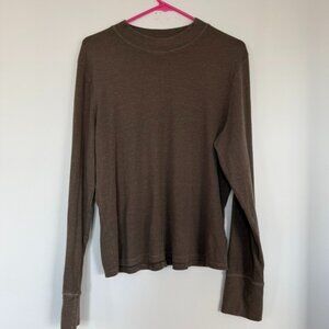 $40 Retail Gap Olive Ribbed Long Sleeve Tee XL